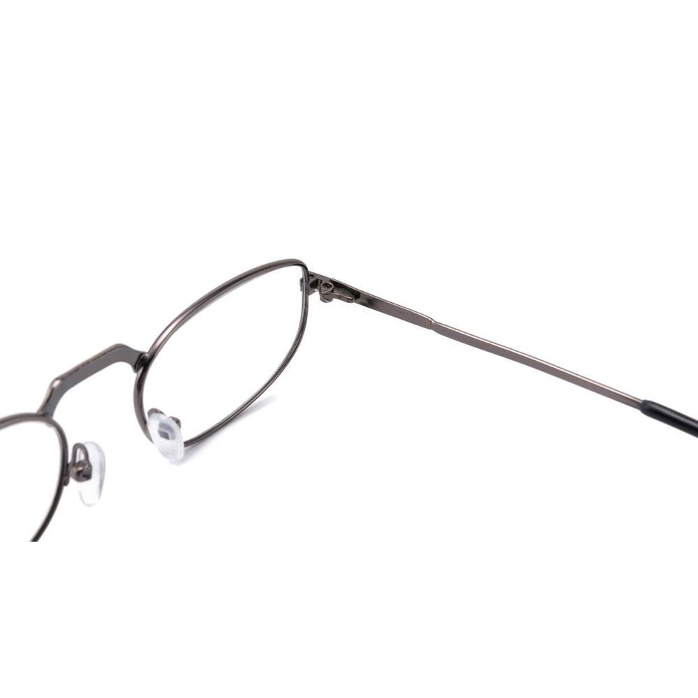 Hot selling  flat mirror sliver frame square reading glasses fashion luxury