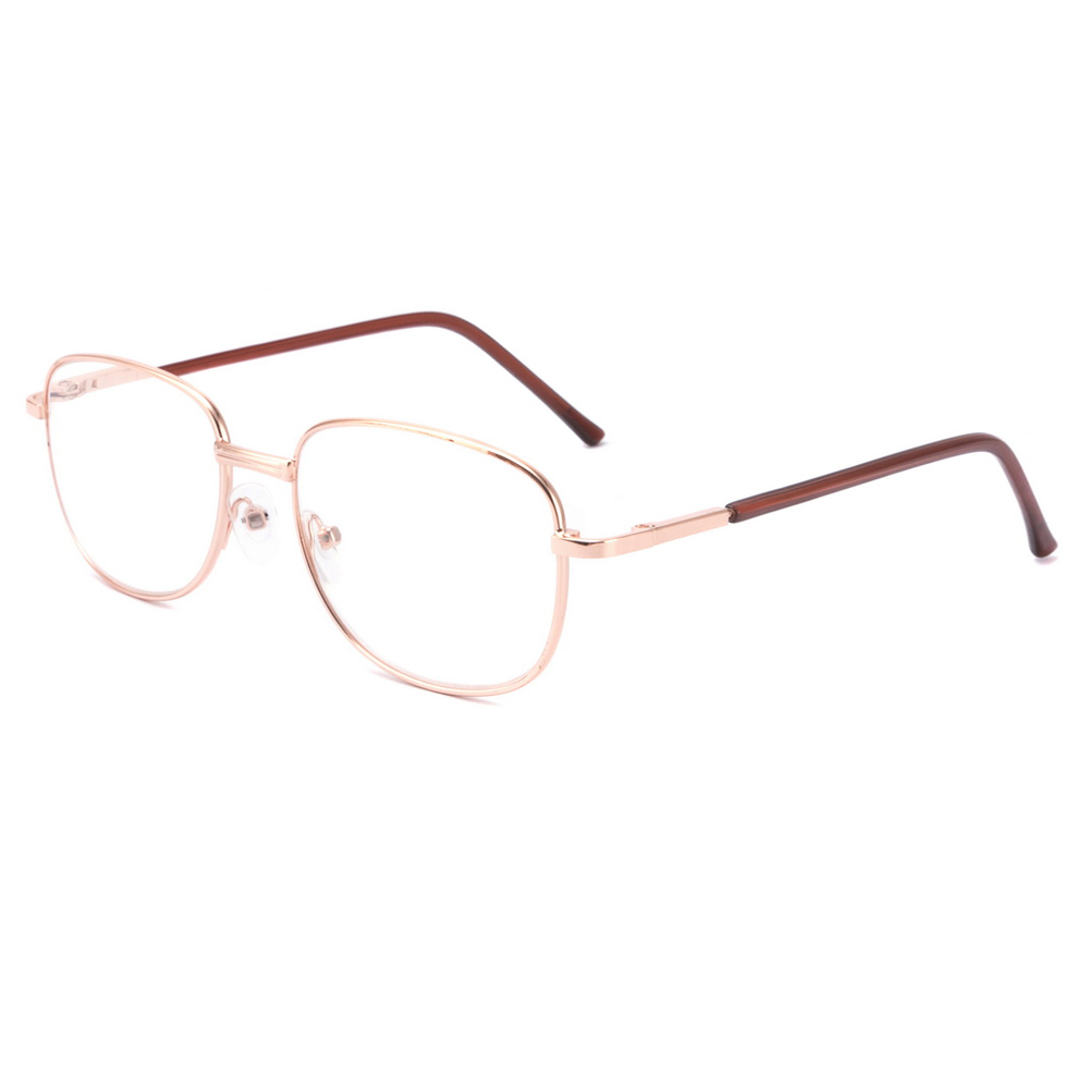 Cheap stainless frame reading glasses with spring hinge thin reading glasses for women and men