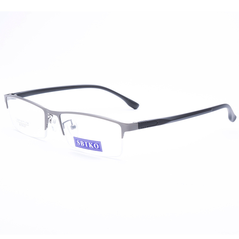Comfortable unisex business metal frame half frame marco de los lentes wholesale TR90 optical frames