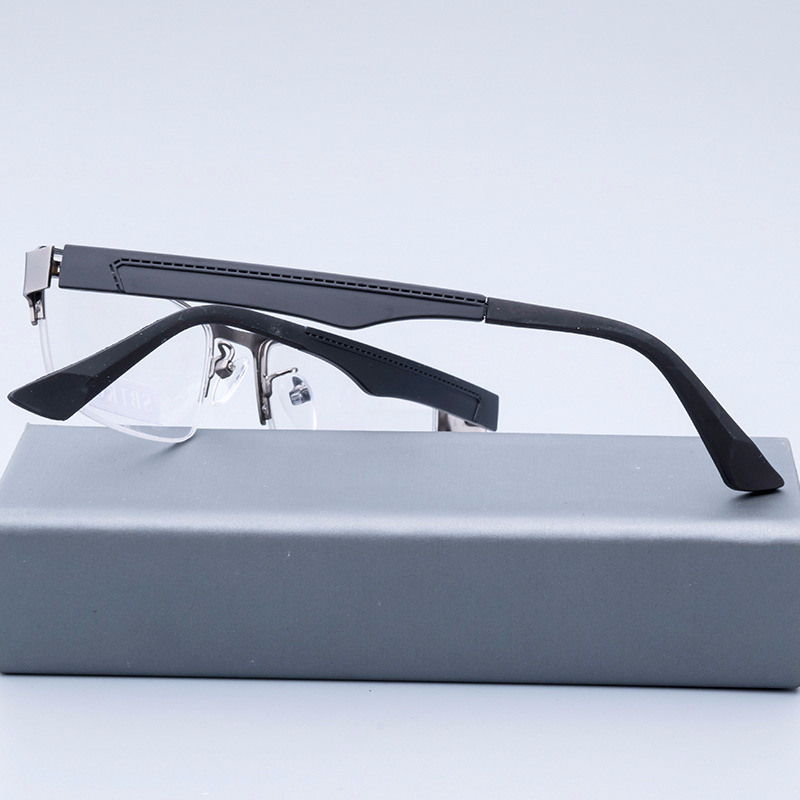 Business comfortable  marco de los lentes metal front TR90 temple optical frame glass