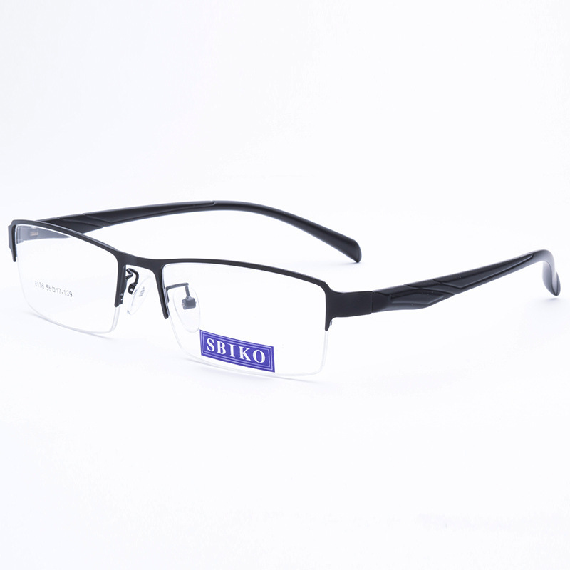 Ultralight hot sale half frame business eyeglasses mens rectangle optical eyeglasses frames