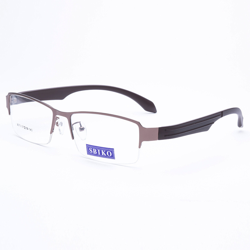 Half frame rectangle business metal retro personality metal frame casual glasses frame