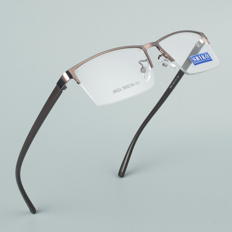 China hot sale metal half frame TR 90 glasses temple eyeglass frames optical eyewear frame