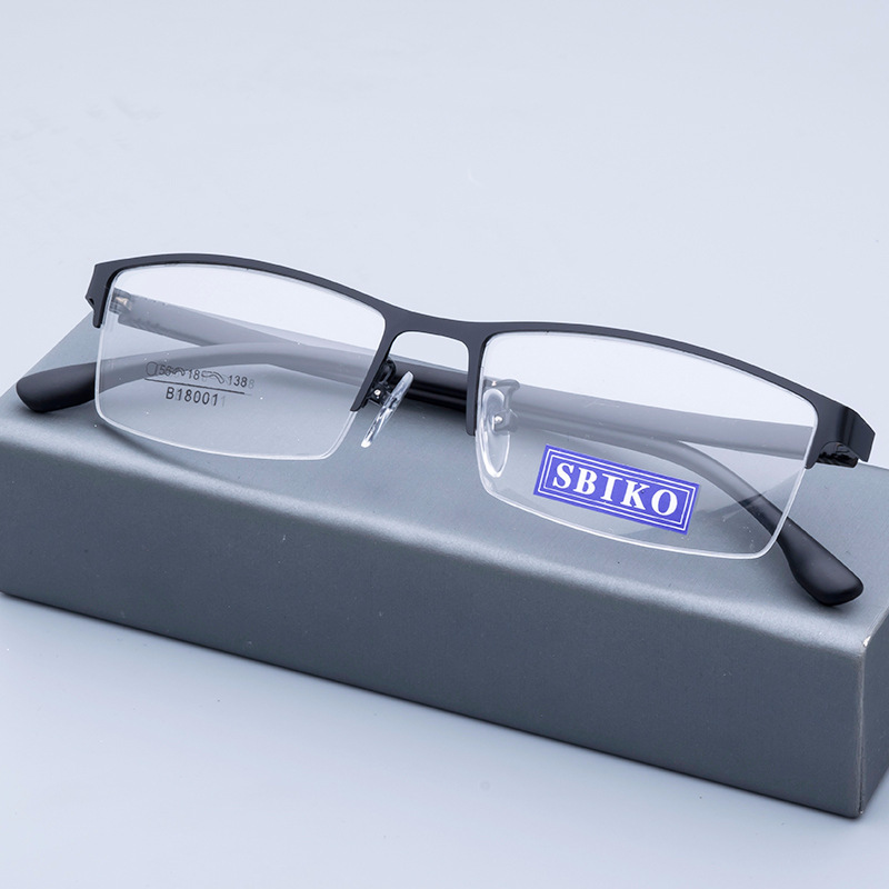 Comfortable unisex business metal frame half frame marco de los lentes wholesale TR90 optical frames