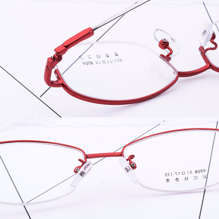 Memory metal temple high quality various spectacle frames metal optical spectacle frame