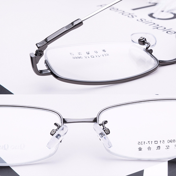 Glasses gold silver black metal marco de los lentes memory metal temple optical frame