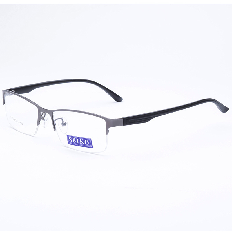 Half frame ultralight business classical mens frames optical glasses wide frame branded