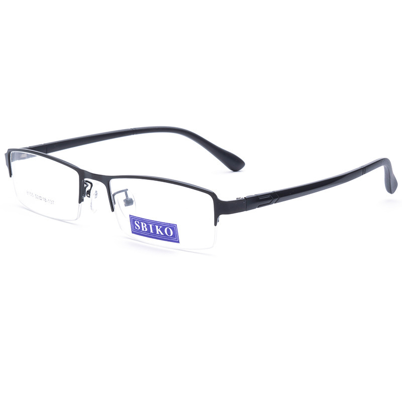 Customized fashionable half frame metal front tr90 temple optical frames