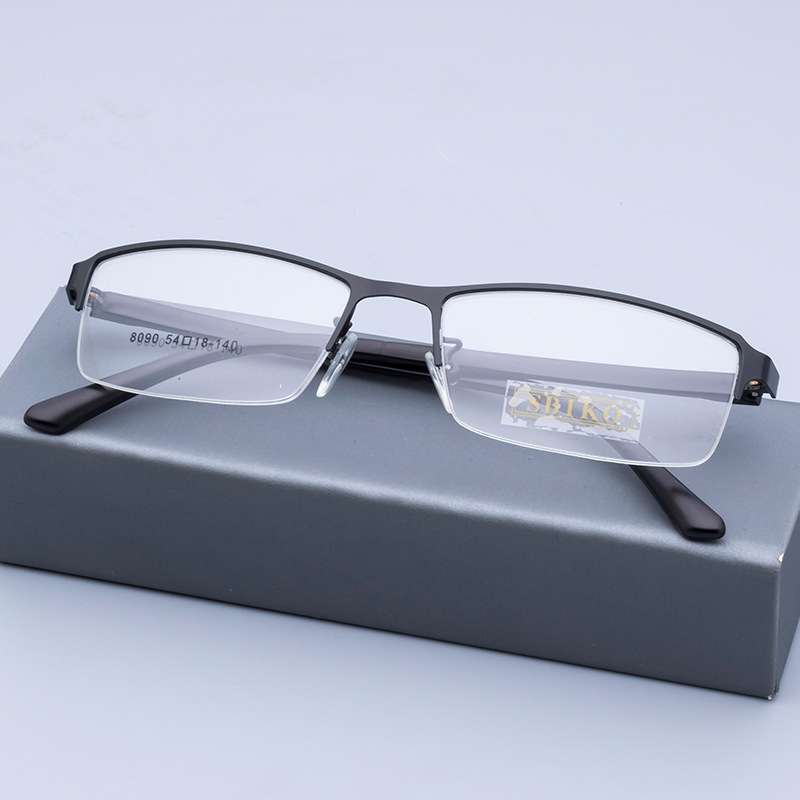 2022 fashion hot sale  new clear half frame glasses gentleman optical frame metal