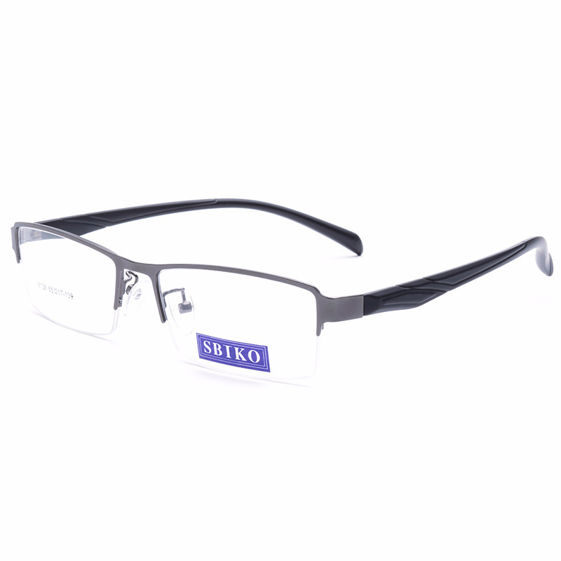 Ultralight hot sale half frame business eyeglasses mens rectangle optical eyeglasses frames