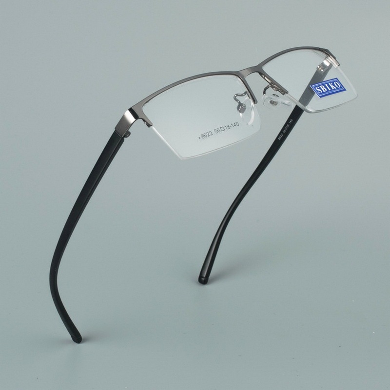 China hot sale metal half frame TR 90 glasses temple eyeglass frames optical eyewear frame