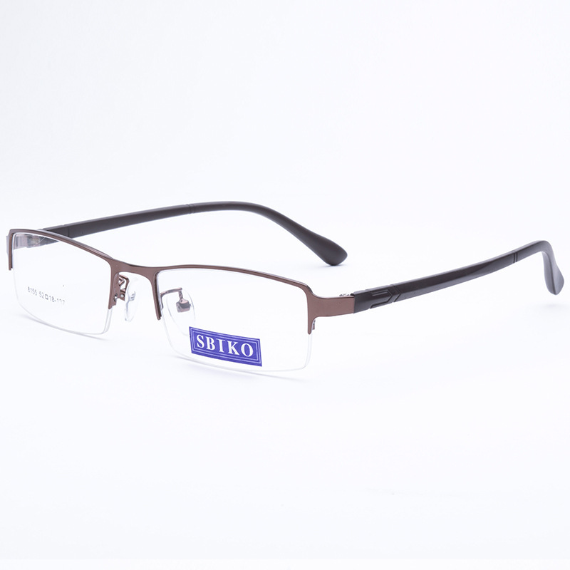 Customized fashionable half frame metal front tr90 temple optical frames