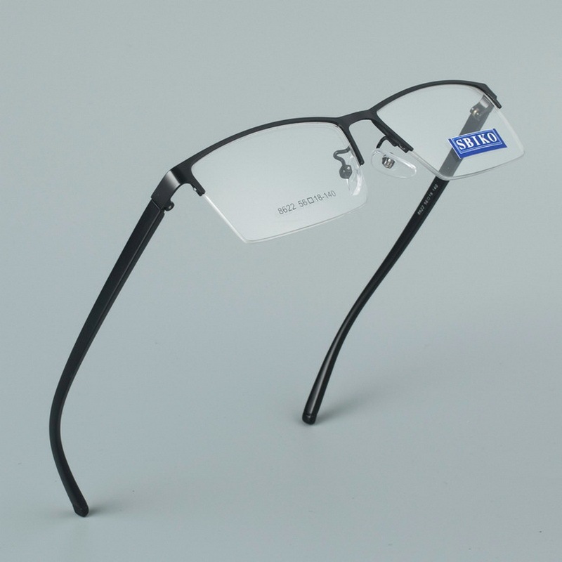 China hot sale metal half frame TR 90 glasses temple eyeglass frames optical eyewear frame