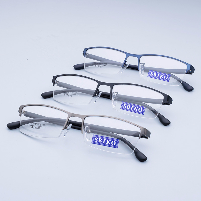 Comfortable unisex business metal frame half frame marco de los lentes wholesale TR90 optical frames