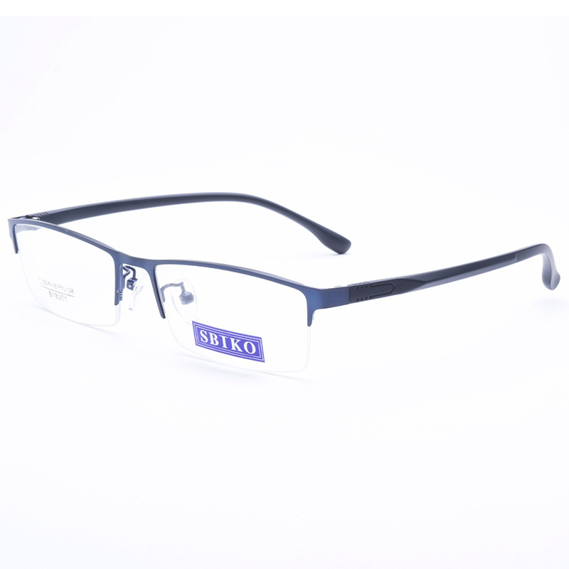 Comfortable unisex business metal frame half frame marco de los lentes wholesale TR90 optical frames