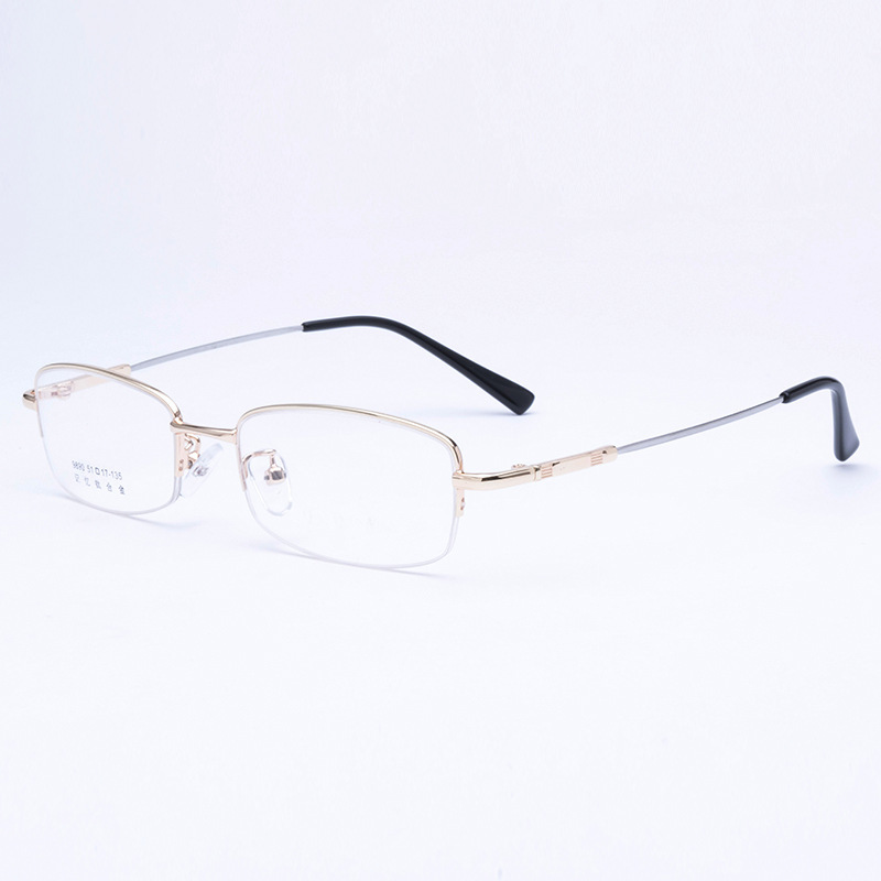 Glasses gold silver black metal marco de los lentes memory metal temple optical frame