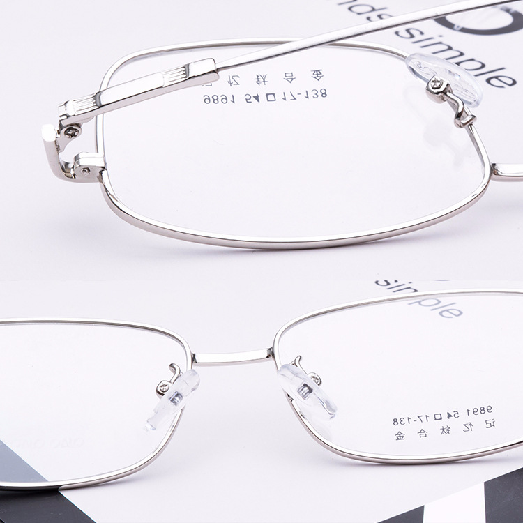 2022 new arrivals hot selling memory metal half frame glasses square optical eyeglasses