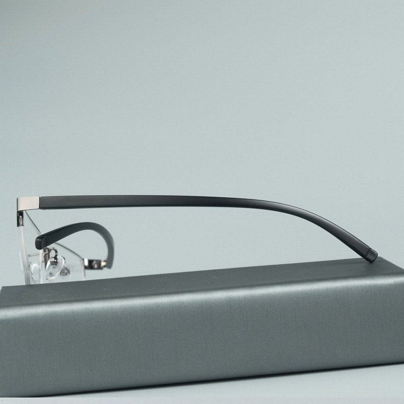 China hot sale metal half frame TR 90 glasses temple eyeglass frames optical eyewear frame