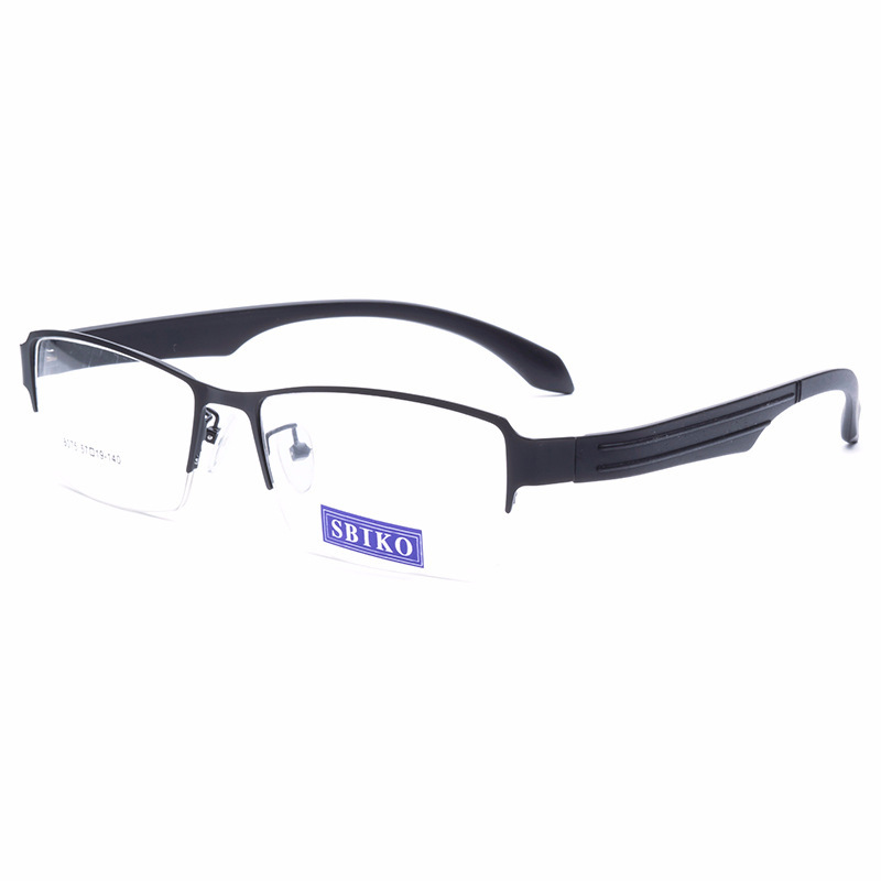 Half frame rectangle business metal retro personality metal frame casual glasses frame
