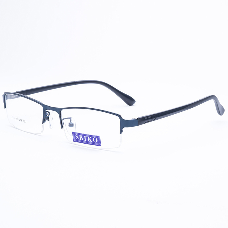 Customized fashionable half frame metal front tr90 temple optical frames