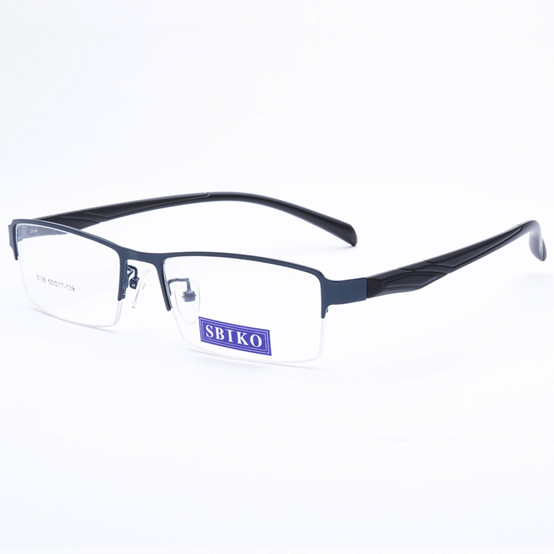 Ultralight hot sale half frame business eyeglasses mens rectangle optical eyeglasses frames