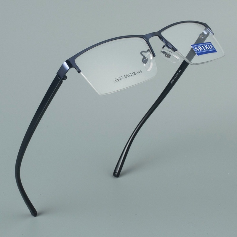 China hot sale metal half frame TR 90 glasses temple eyeglass frames optical eyewear frame