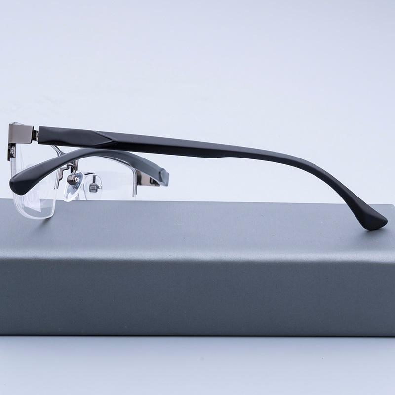Unique design metal front TR90 temple optical eyewear frame nerd glasses for men