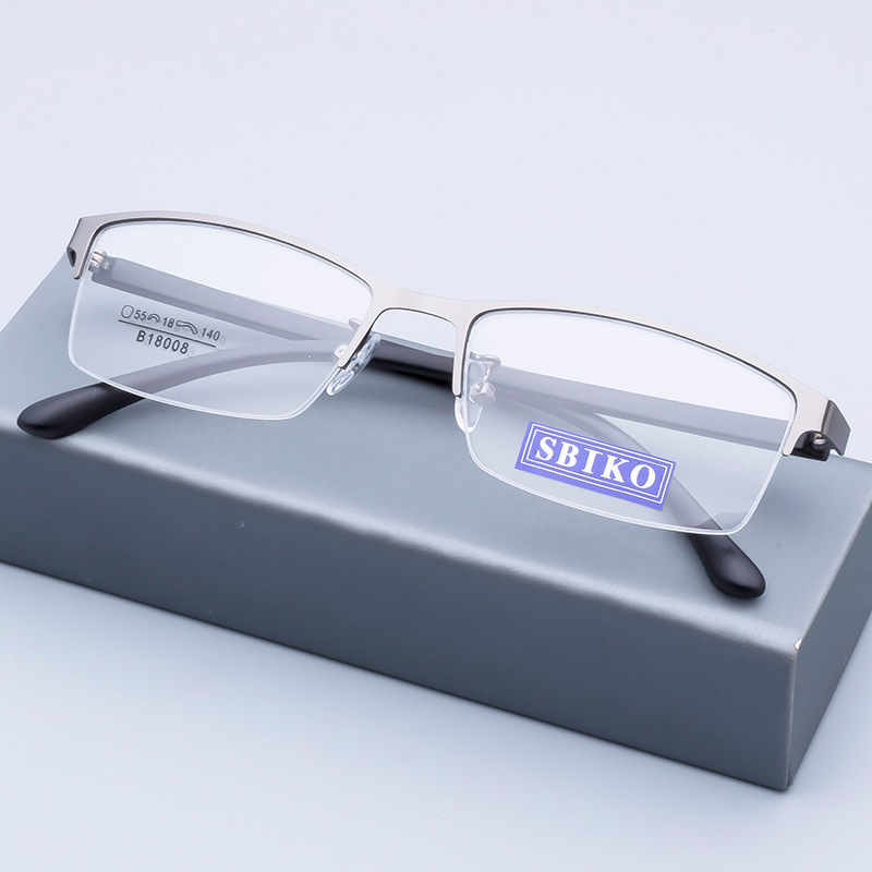 Professional design metal and TR90 half optical frame rimless glasses for business men