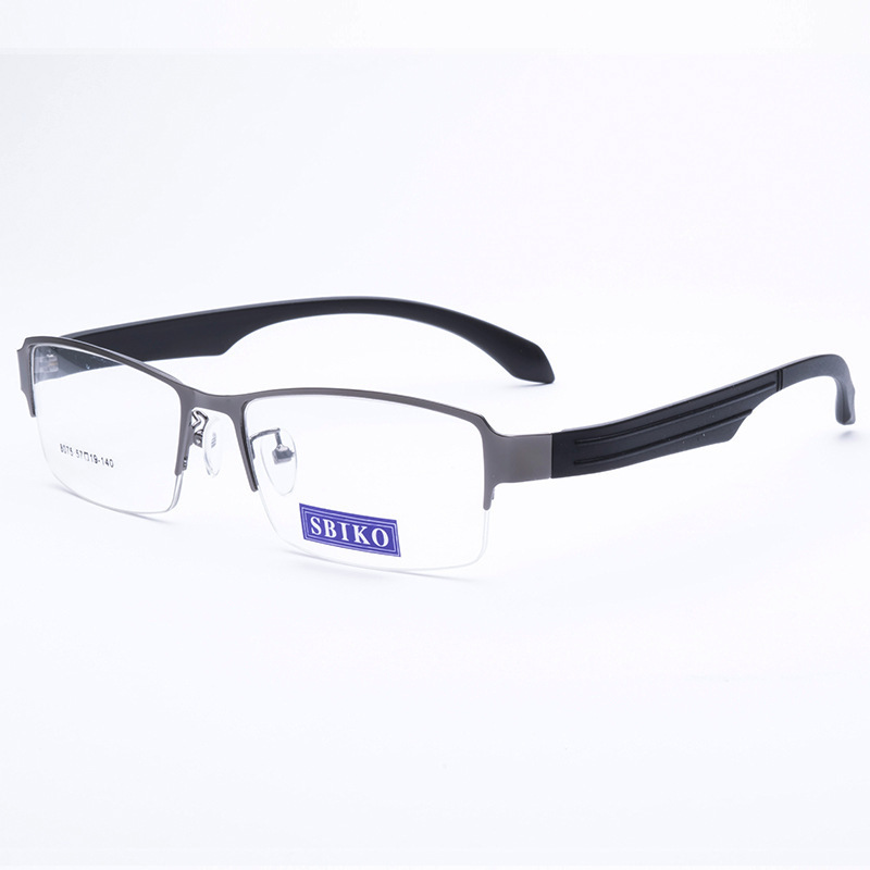 Half frame rectangle business metal retro personality metal frame casual glasses frame