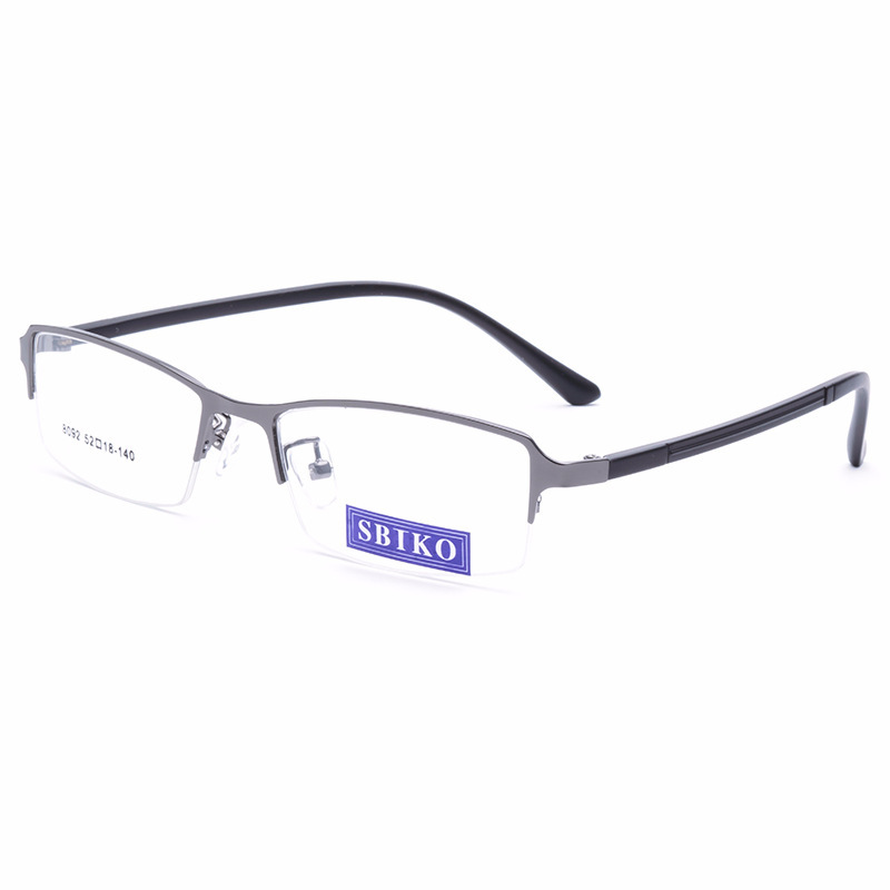Wholesale high quality women and men marco de los lentes half frame metal optical frame