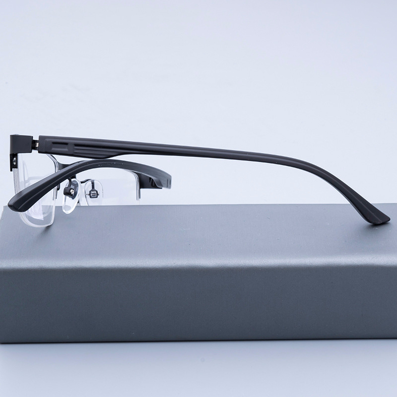 Half frame ultralight business classical mens frames optical glasses wide frame branded