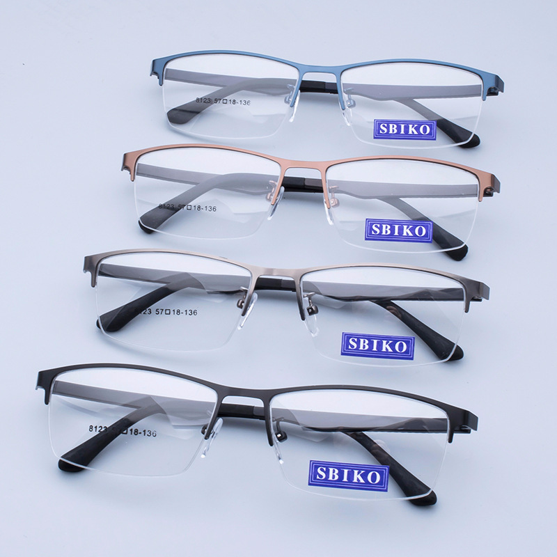 Ultra slim rectangle eye frames prescription mens optical glasses frames