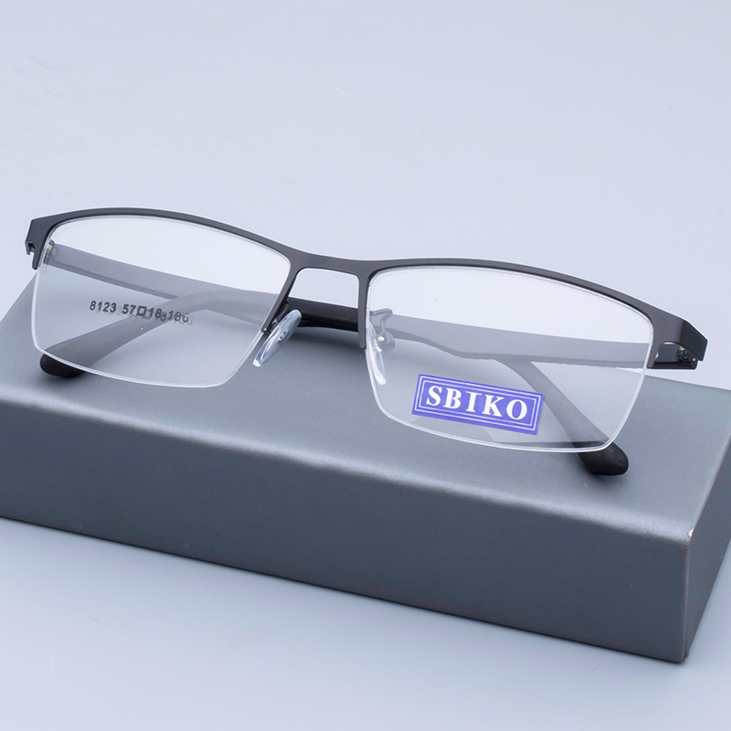 Ultra slim rectangle eye frames prescription mens optical glasses frames