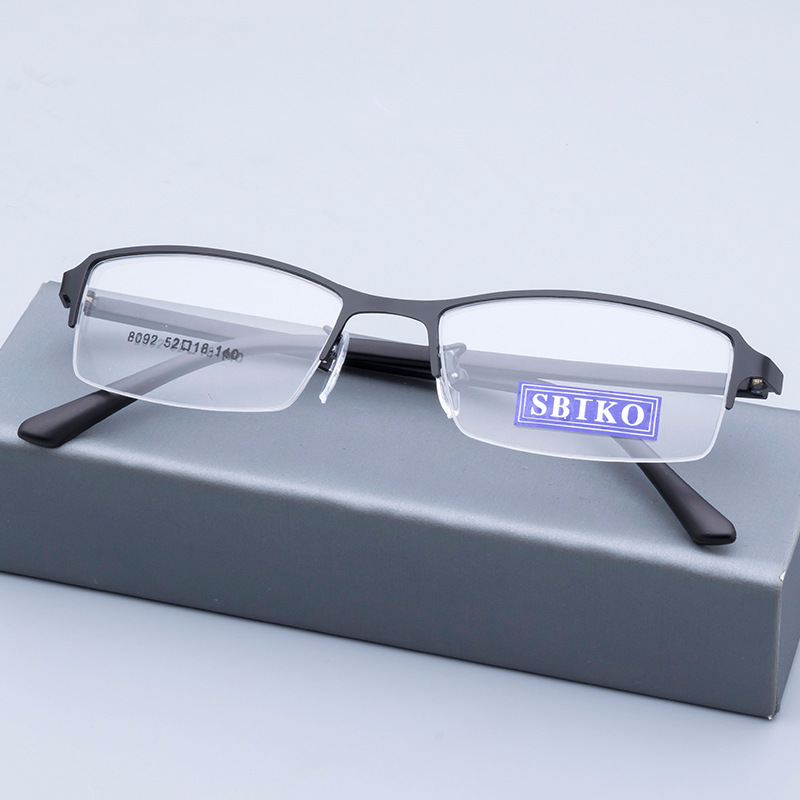Wholesale high quality women and men marco de los lentes half frame metal optical frame