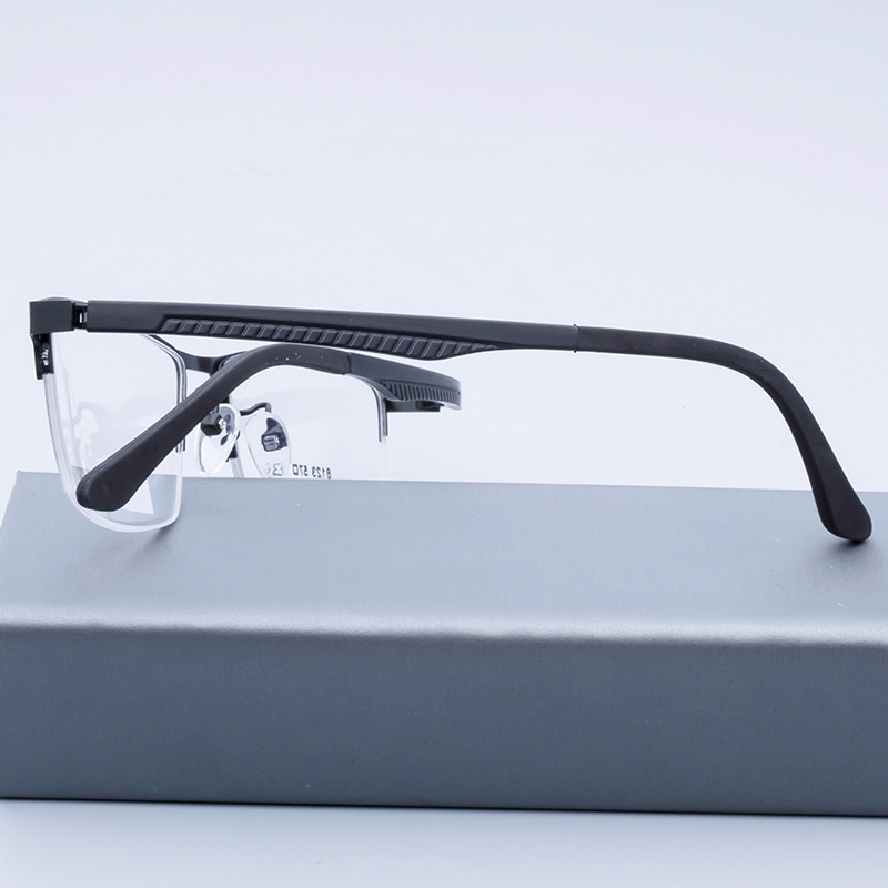 Ultra slim rectangle eye frames prescription mens optical glasses frames