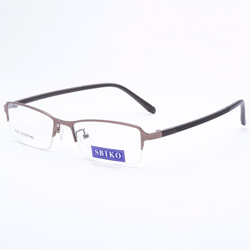 Wholesale high quality women and men marco de los lentes half frame metal optical frame