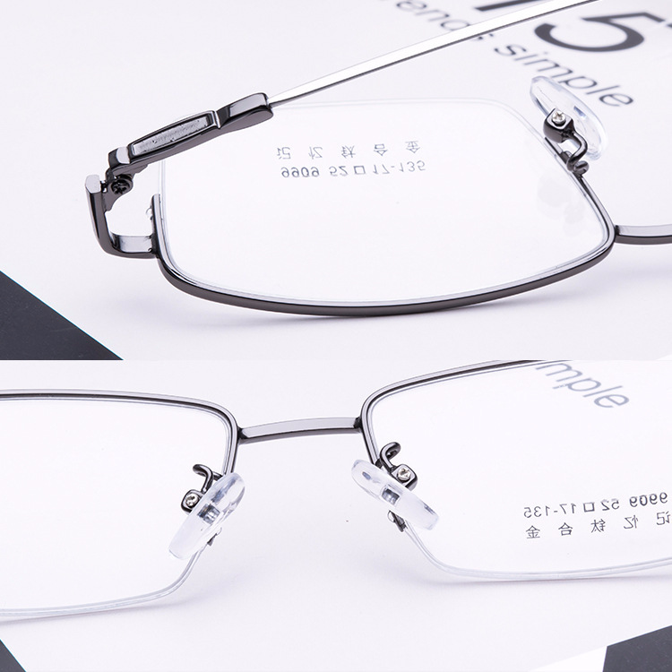 Retro rectangle optical frames memory metal eyeglasses metal frame glasses eye wear