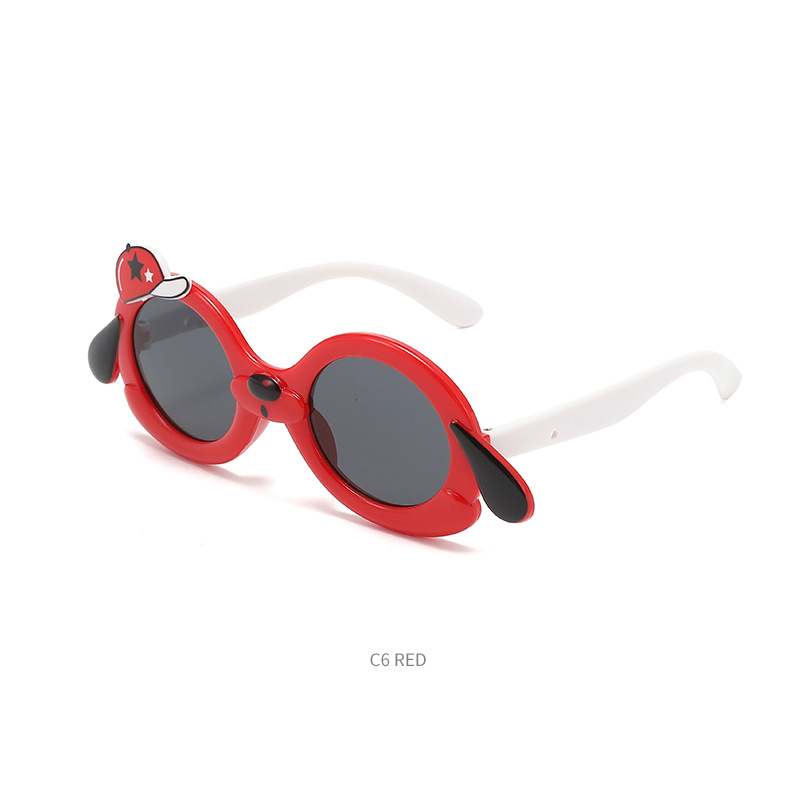 New children's sunglasses Cute puppy cartoon wind sunglasses fashion UV protection sunshade glasses