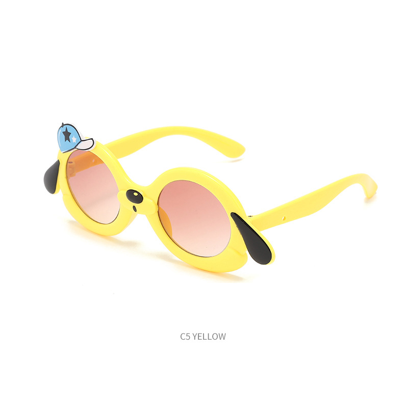 New children's sunglasses Cute puppy cartoon wind sunglasses fashion UV protection sunshade glasses