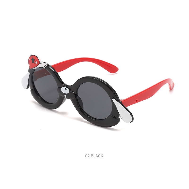 New children's sunglasses Cute puppy cartoon wind sunglasses fashion UV protection sunshade glasses