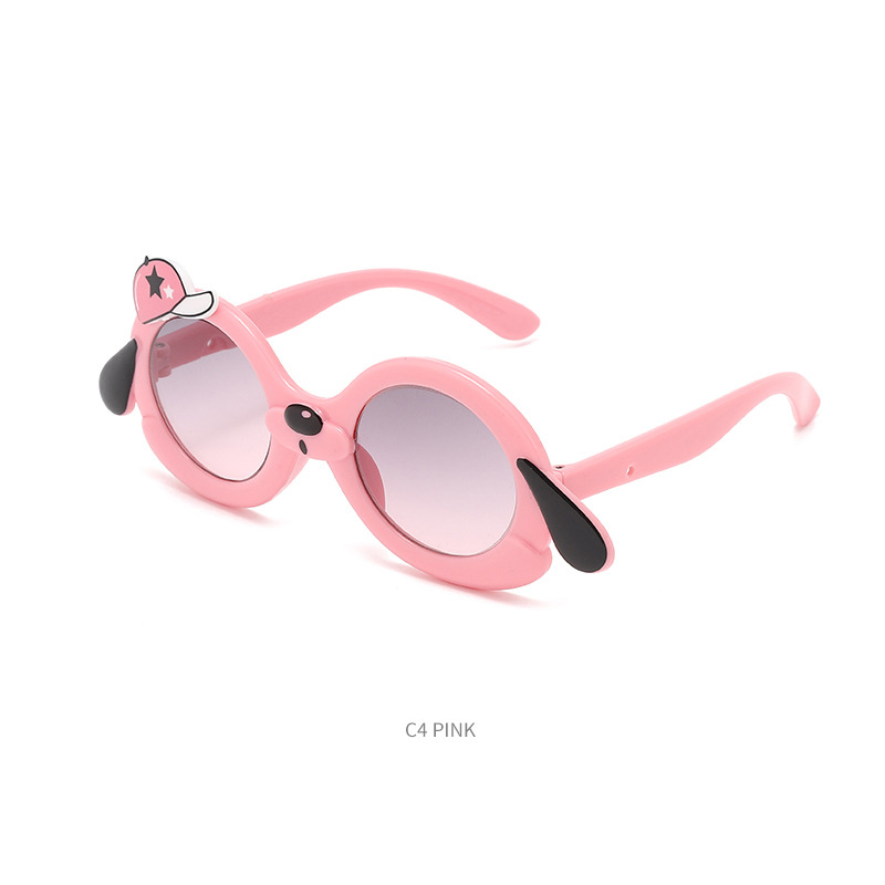 New children's sunglasses Cute puppy cartoon wind sunglasses fashion UV protection sunshade glasses