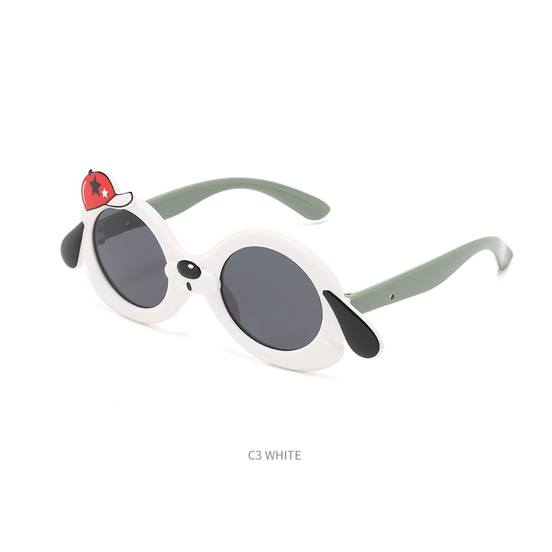 New children's sunglasses Cute puppy cartoon wind sunglasses fashion UV protection sunshade glasses