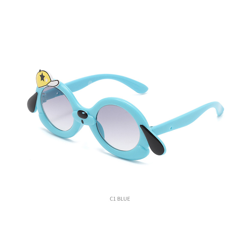New children's sunglasses Cute puppy cartoon wind sunglasses fashion UV protection sunshade glasses