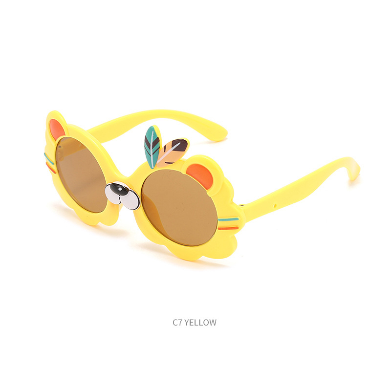 New fashion children's sunglasses can love card ventilated little lion sunglasses UV protection glasses