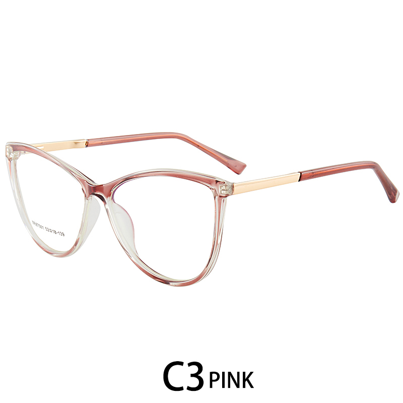 New Fashion Women TR87001 Anti Blue Light Glasses Eyewear Trends Red Blue Orange Gradient Color UV400 Computer Glasses