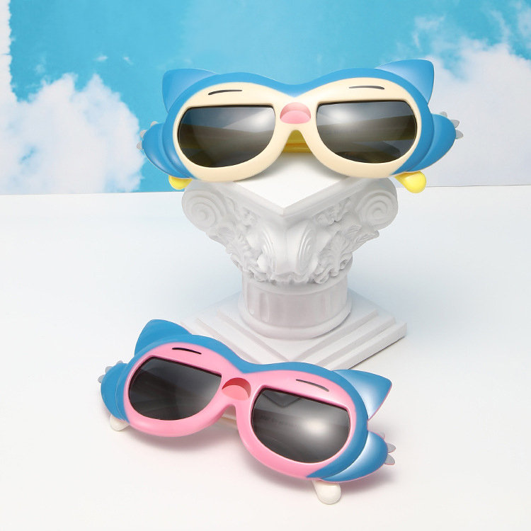 Children's silicone polarized UV protective sunglasses cute cartoon bear sunglasses for boys and girls