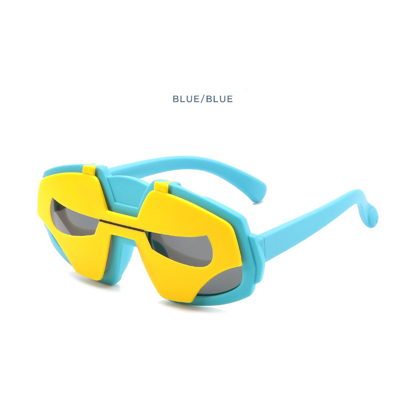 New children's polarized sunglasses boys and girls cartoon soft silicone sunscreen sunglasses Iron Man kids glasses