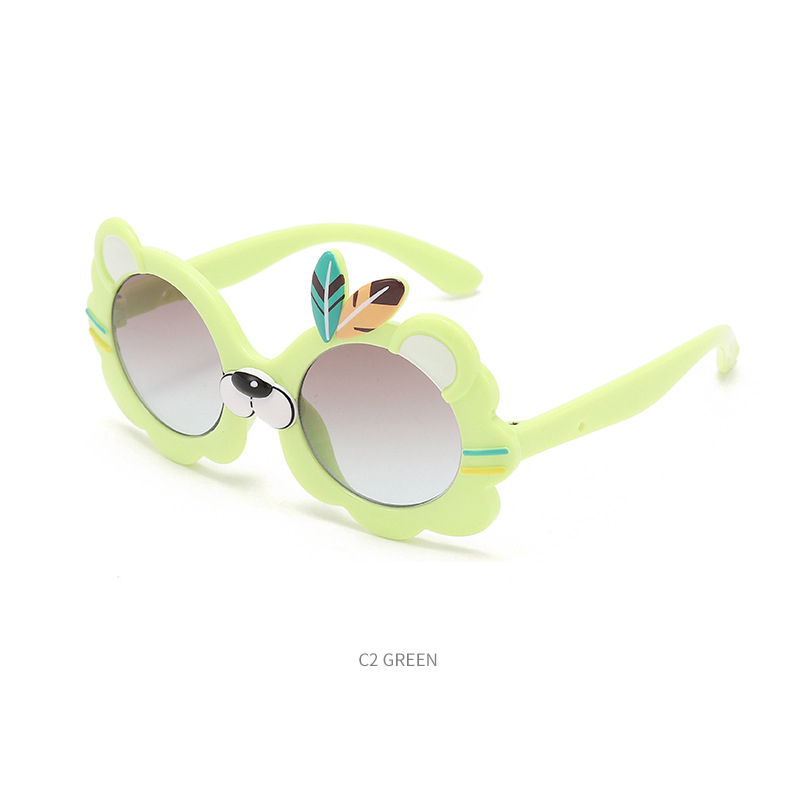 New fashion children's sunglasses can love card ventilated little lion sunglasses UV protection glasses