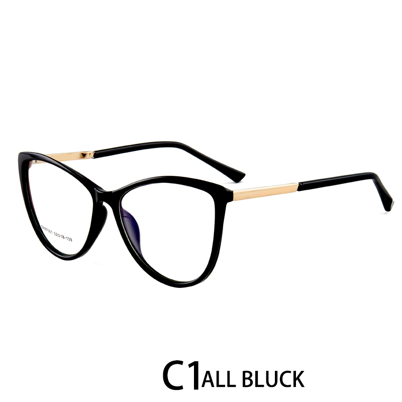 New Fashion Women TR87001 Anti Blue Light Glasses Eyewear Trends Red Blue Orange Gradient Color UV400 Computer Glasses