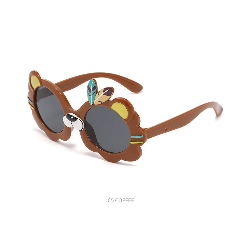 New fashion children's sunglasses can love card ventilated little lion sunglasses UV protection glasses
